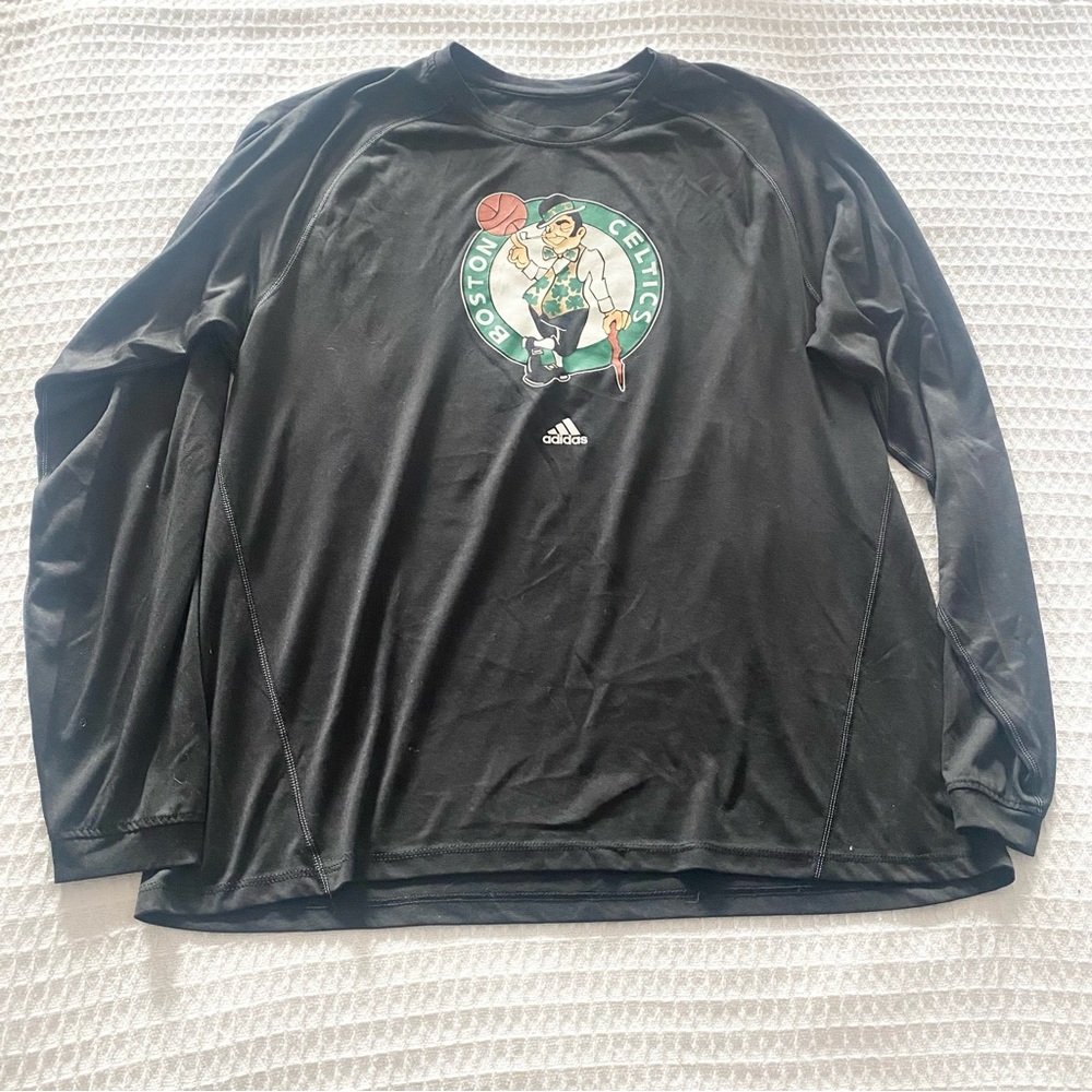 Adidas Black Boston Celtics Long Sleeve Tee XL